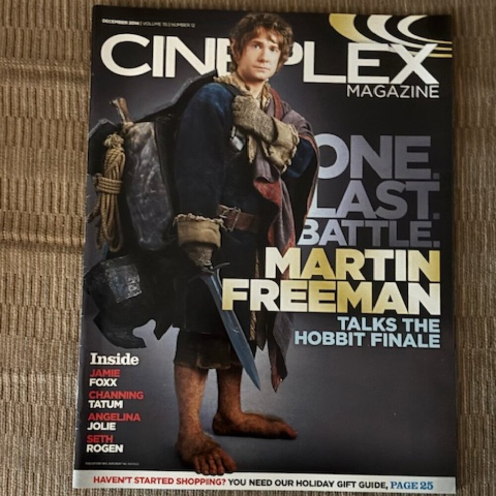 2/$40 CINEPLEX Magazine Dec 2014 VOL15 No12 Martin Freeman Channing Tatum J Foxx